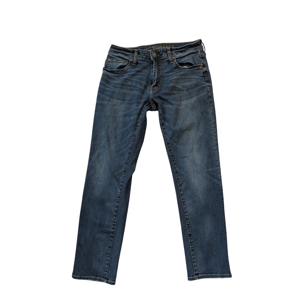 American Eagle Men's Slim Straight Next Level Flex Denim Jeans Blue Size 31x30